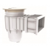 Emaux Wall Skimmer with Extension (Round Cover) Vinyl Pool, White