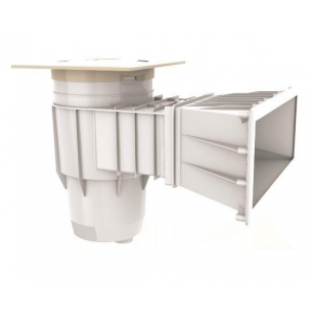 Emaux Wide Mouth Wall Skimmer (Square Cover) Concrete Pool, White