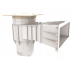 Emaux Wide Mouth Wall Skimmer (Square Cover) Concrete Pool, White